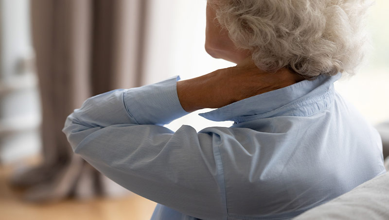 patient suffering with fibromyalgia and nerve pain