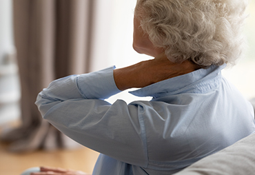 patient suffering with fibromyalgia and nerve pain